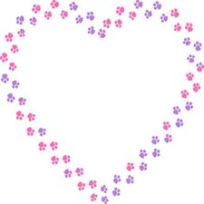 30 Custom Candy Paws Valentine Heart Personalized Address Labels