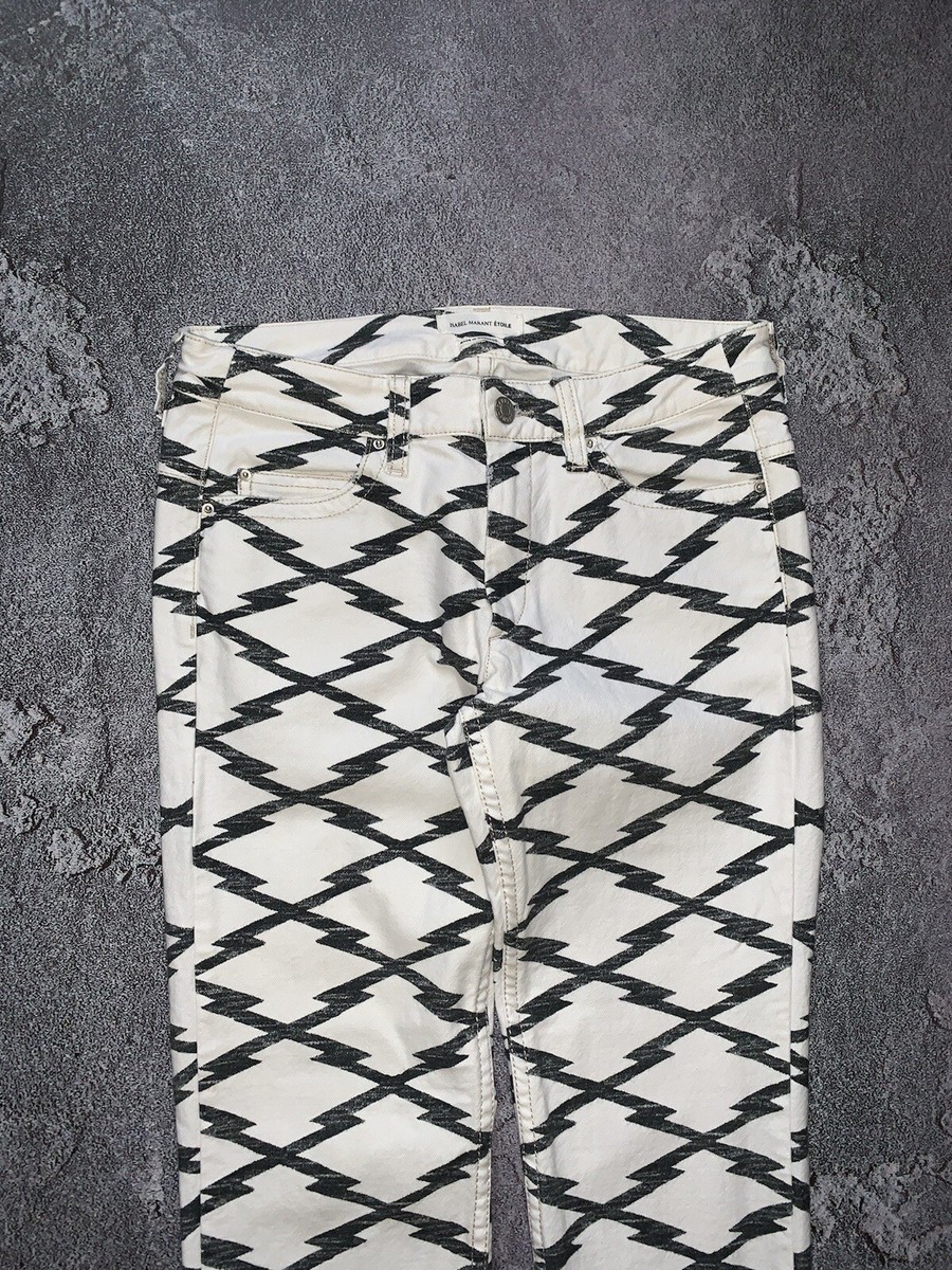 ti！ISABEL MARANT ETOILE Isabel Marant Etoile №1501 Size 36 All Printed Aztec Pant Denim