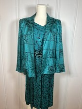 Vintage 80s 90s Carlisle Size 8 100 Silk 3 Piece Set With Belt FAST SHIP