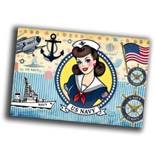 nice vintage woman U.S. Marines retro WW2 Photo Glossy 4 6 in C38