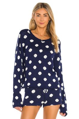 NEW Size M BEACH RIOT Beach Sweater in Navy Polka Dot REVOLVE MSRP $98 |  eBay