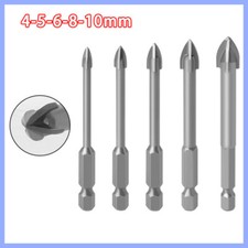 4-10mm Tile Porcelain Drill Bit Marble Ceramic Glass Brick Shank Hex-Spear Head