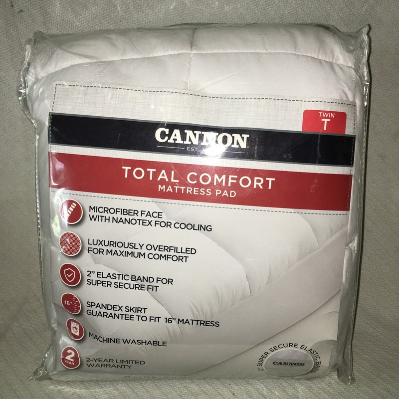 CANNON Total Comfort Mattress Pad TWIN SIZE Mattress Pad New Retail Package