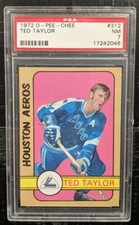 1972 O-PEE-CHEE Ted Taylor PSA 7 NM #312 Vintage Houston Aeros HIGH # OPC 