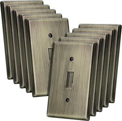 Bates Light Switch Plates - 10 Pack Bronze Toggle Switch Covers