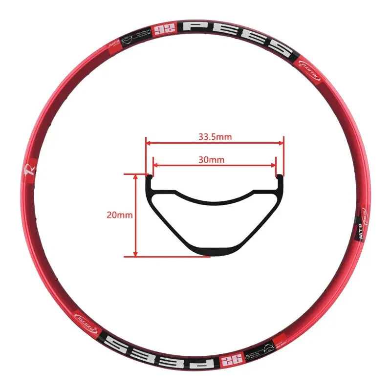 26/27.5/29 Inch MTB Bike Wheel Tubeless/clincher 28/32 Holes Mountain Rims - Image 3 of 4