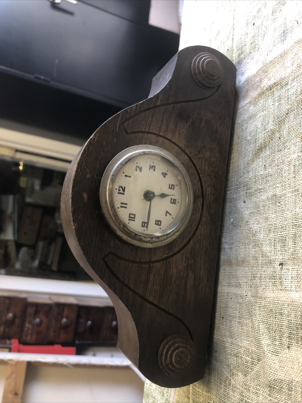 Antique Foreign Mantle Clock Wooden eBay