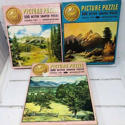 Whitman GOLD SEAL Puzzle 500 Piece Mountains Scenery Landscape Idaho