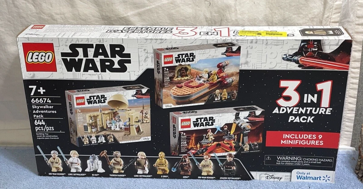 Star Wars Lego 66674 SKYWALKER ADVENTURE 3 PACK Wal-Mart ONLY 75271 75269 75270