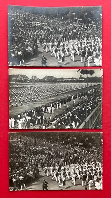 3 x occasion photo postcard Leipzig 1922 1st Dt. Workers Gymnastics and Sports Festival (123508