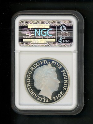 2012 Piedfort Great Britain 5 Pound Silver London Olympics NGC PF