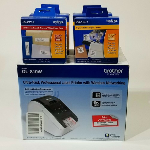 Compre Impresora de etiquetas ultra rápida Brother QL-810W con redes  inalámbricas 4 Etiquetas de cajas online en Bolivia. 255275245759
