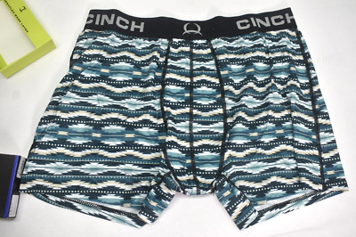 Cinch Aztec Stripe Boxer Briefs Loose Fit Tea Cowboy Saddle Tested Underwear L