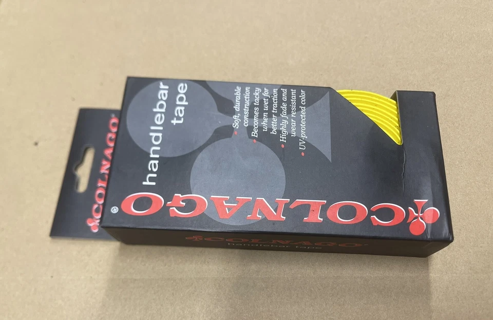 Nastro Manubrio GIALLO Colnago cicle tape Handlebar ribbon + tappi manubrio - Immagine 3 di 4