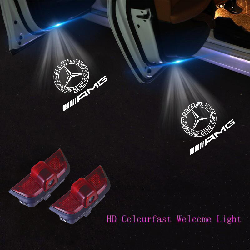2pc Car Door Light LED Courtesy Ghost Shadow Laser For Mercedes