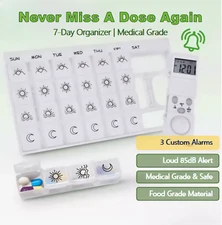 Smart Automatic Pill Dispenser – 7-Day Medication Organizer with Voice Reminder