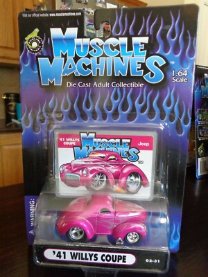 1941 WILLYS COUPE MUSCLE MACHINES PINK 1/64 NEW IN USED PACKAGE | eBay
