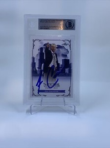 Jim Calhoun Signed 2013 Leaf National #NJC1 IP Auto Beckett COA UCONN Huskies