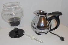 Vintage  Cory  Automatic DEA   Vacuum Coffee Brewer Chrome Pot  Glass DRU