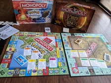 Pokemon & LOTR Monopoly Board Game Replacement Parts & Pieces Title Deeds Chance
