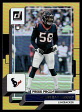 2022 Donruss Gold Holo Press Proof Christian Kirksey Houston Texans #45