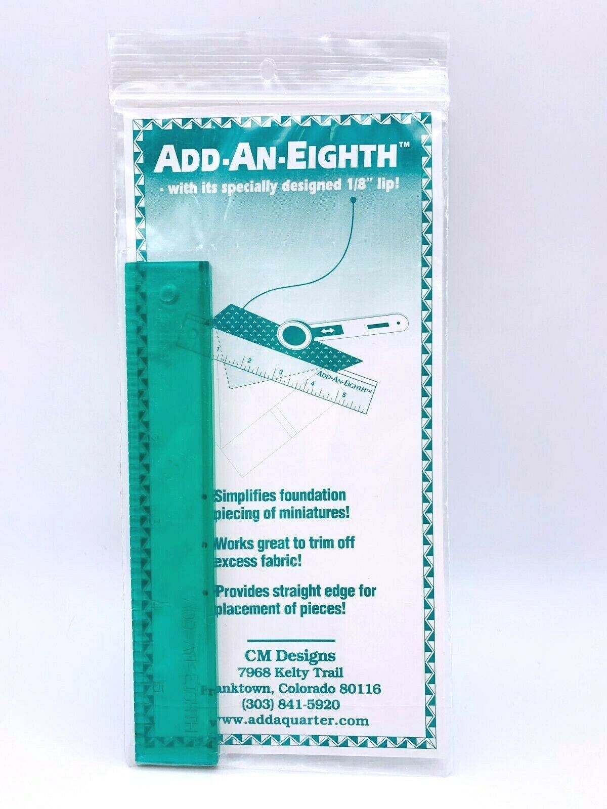 2021 spring and summer new Add-An-Eighth - CM Designs Quilting Green Ruler Max 53% OFF Tool 6