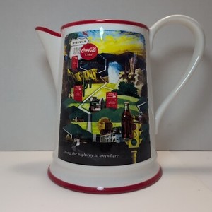 Vintage Coca Cola "Along The Highway To Anywhere" 72oz Coke Pitcher - Rare