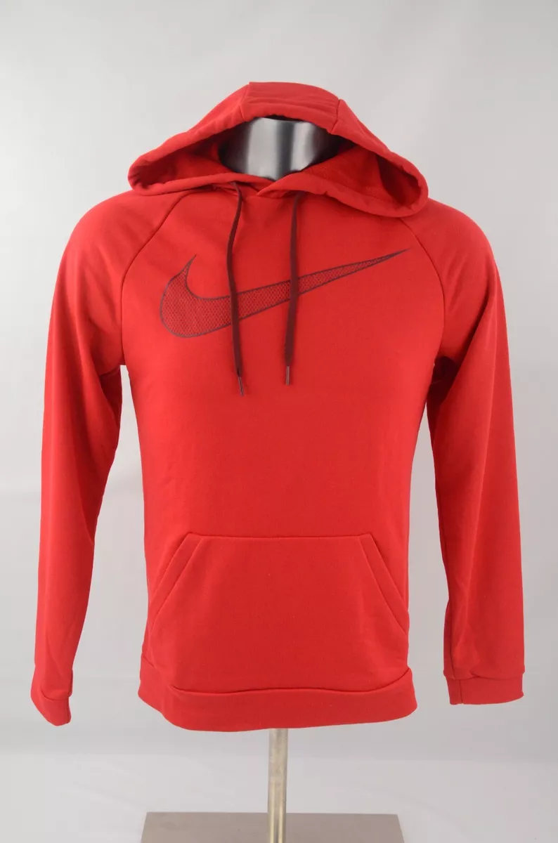 Nike dri fit hoodie best sale red