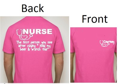 Add your name Nurse RN Funny T-SHIRT S, M, L, XL & 2XL words