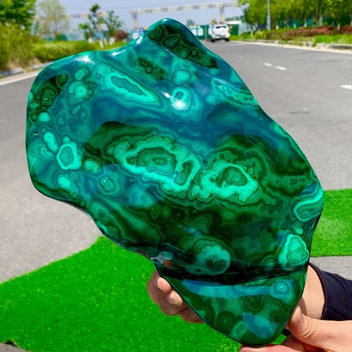 3.67LB Natural Malachite transparent cluster coarse crystal mineral sample - Picture 17 of 22