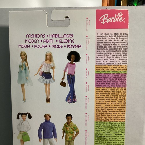 Barbie Style Fashion Fever B8268 Pink Blouse Flare Floral Jeans Bag & Boots - Picture 6 of 6