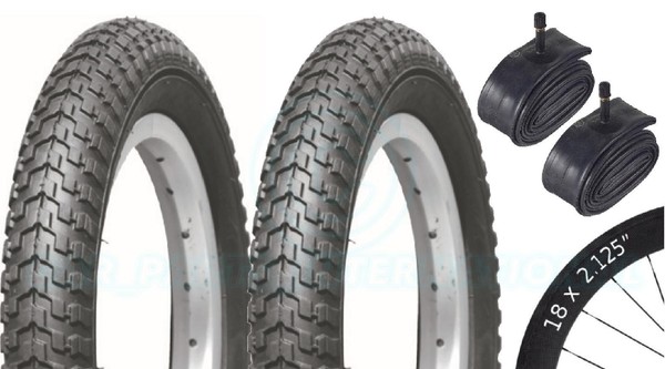 2 Fahrradreifen - Bmx / Freestyle - 18 X 2.125 - Mit Schrader-SchläUchen-image