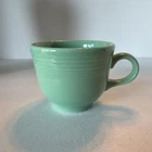 Vintage HLC Fiesta Ware Turquoise Coffee Cup Made In USA Green Aqua