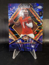 2024 Wild Card Auto Mania American FB Cam Ward 1/1 Holo Fireworks