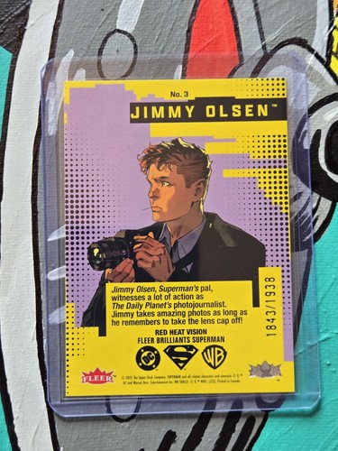 Jimmy Olsen - Red Heat Vision /1938- 2025 Fleer Brilliants Superman #3 - Foto 2 di 2
