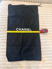 Chanel Dust Bags 11 X 21  Black Drawstring