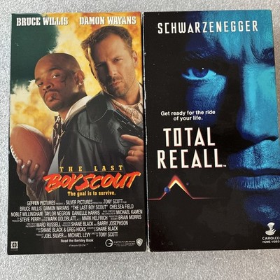 Bruce Willis The Last Boy Scout & Arnold Schwarzenegger Total Recall VHS Lot