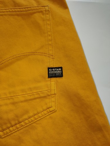 Bermuda G-Star Raw 89 pantaloncini jeans senape taglio uomo 42" vita ottime condizioni - Foto 5 di 9