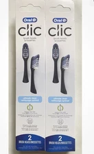 Oral-B Clic Ultimate Clean ToothBrush Replacement Heads 2pk Each (4 Brush Heads)