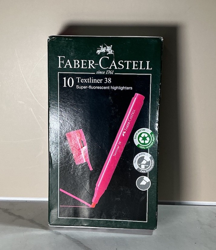 Textliner 38 Superflourescent Pink Box Of 10