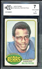 1976 Topps #148 Walter Payton Rookie Card BGS BCCG 7 Very Good+. rookie card picture