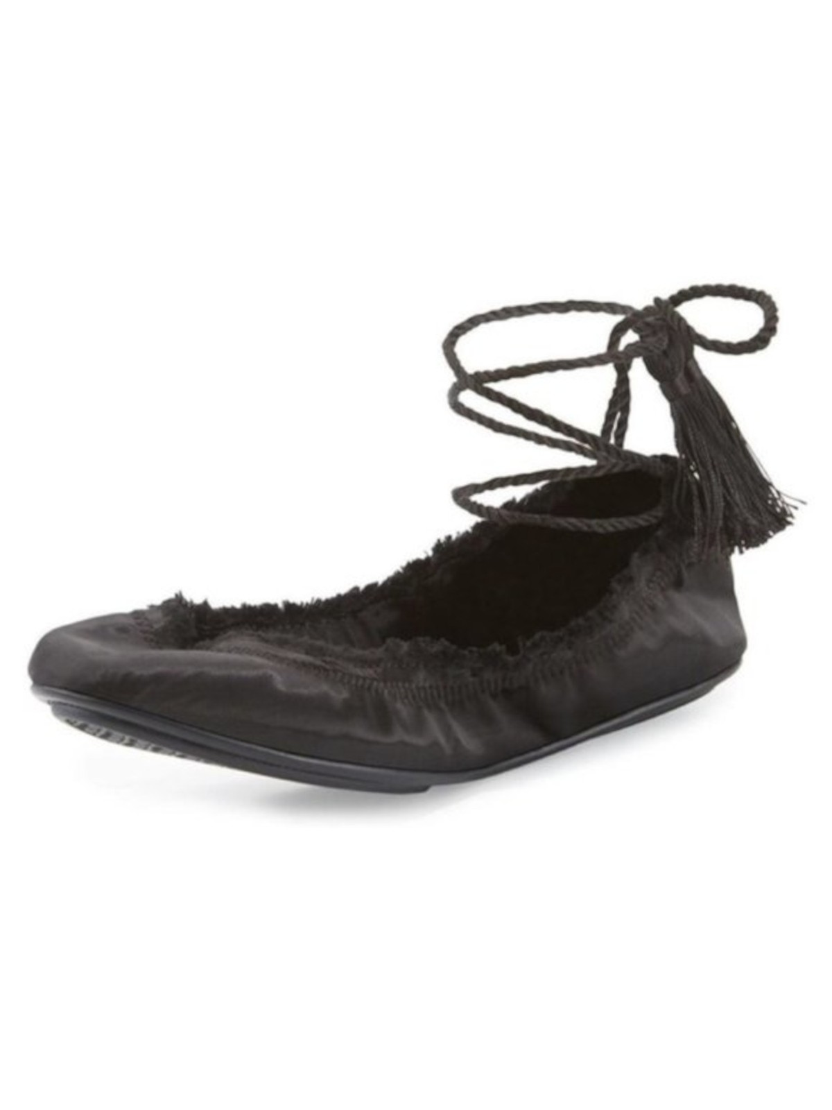JOIE Womens Black Bandele Round Toe Lace-Up Ballet Flats 37 11290₽
