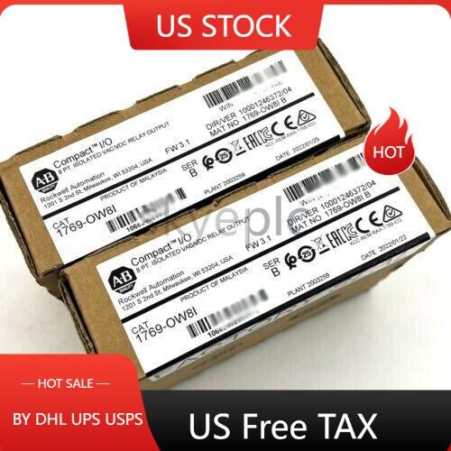 New Sealed AB 1769-OW8I SER B CompactLogix Relay Output Module 1769OW8I US Stock