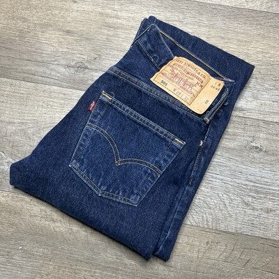 Vintage Made in the USA Fuzzy Indigo Levi s 501xx Original fit denim jeans 28x32