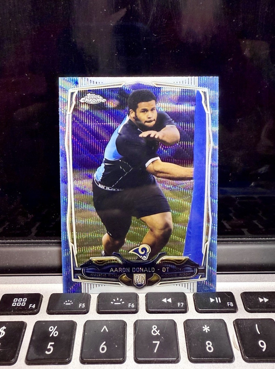 2014 Topps Chrome - Aaron Donald #175 Blue Wave Refractor (RC)