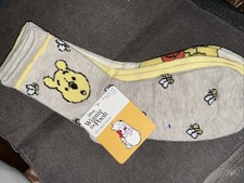 3 Pairs Disney Winnie The Pooh Ladies Mid Crew Socks 4-10 NWT