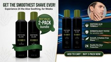 2-PACK Edge Soothing Aloe Shave Gel for Men - Moisturizing  Smooth Shaving 7oz