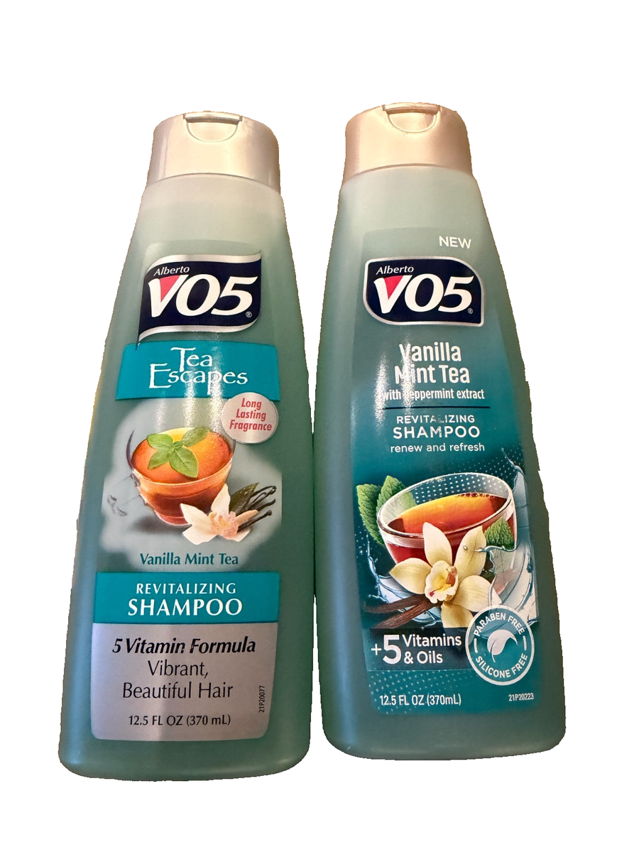 2 Alberto VO5 Tea Escapes Vanilla Mint Tea Revitalizing Shampoo