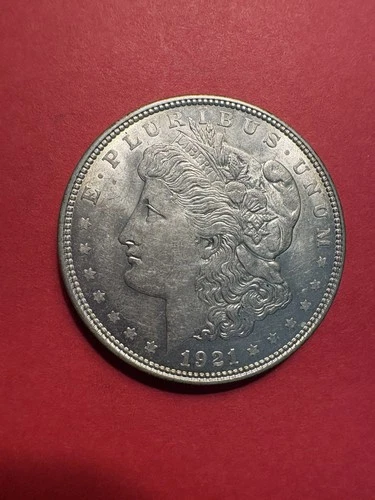 1921 D Morgan 90% Silver Dollar in AU Condition-Combined Shipping