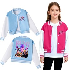 Kids Demon Hunters Spring and Autumn Shorts Baseball Jacket, Hunters Fans Gifts